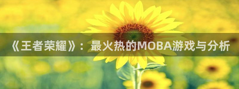 高德娱乐注册：《王者荣耀》：最火热的MOBA游戏与分析