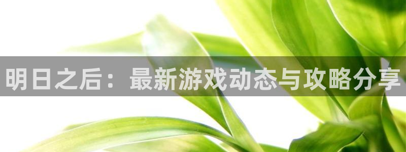 高德娱乐4招商：明日之后：最新游戏动态与攻略分享