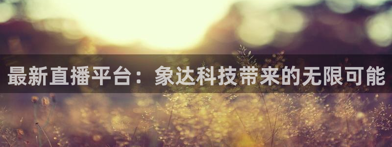 玩球直播app免费下载：最新直播平台：象达科技带来的无限可能