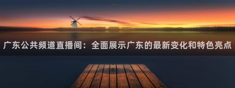 玩球球视频：广东公共频道直播间：全面展示广东的最新变化和特色亮点